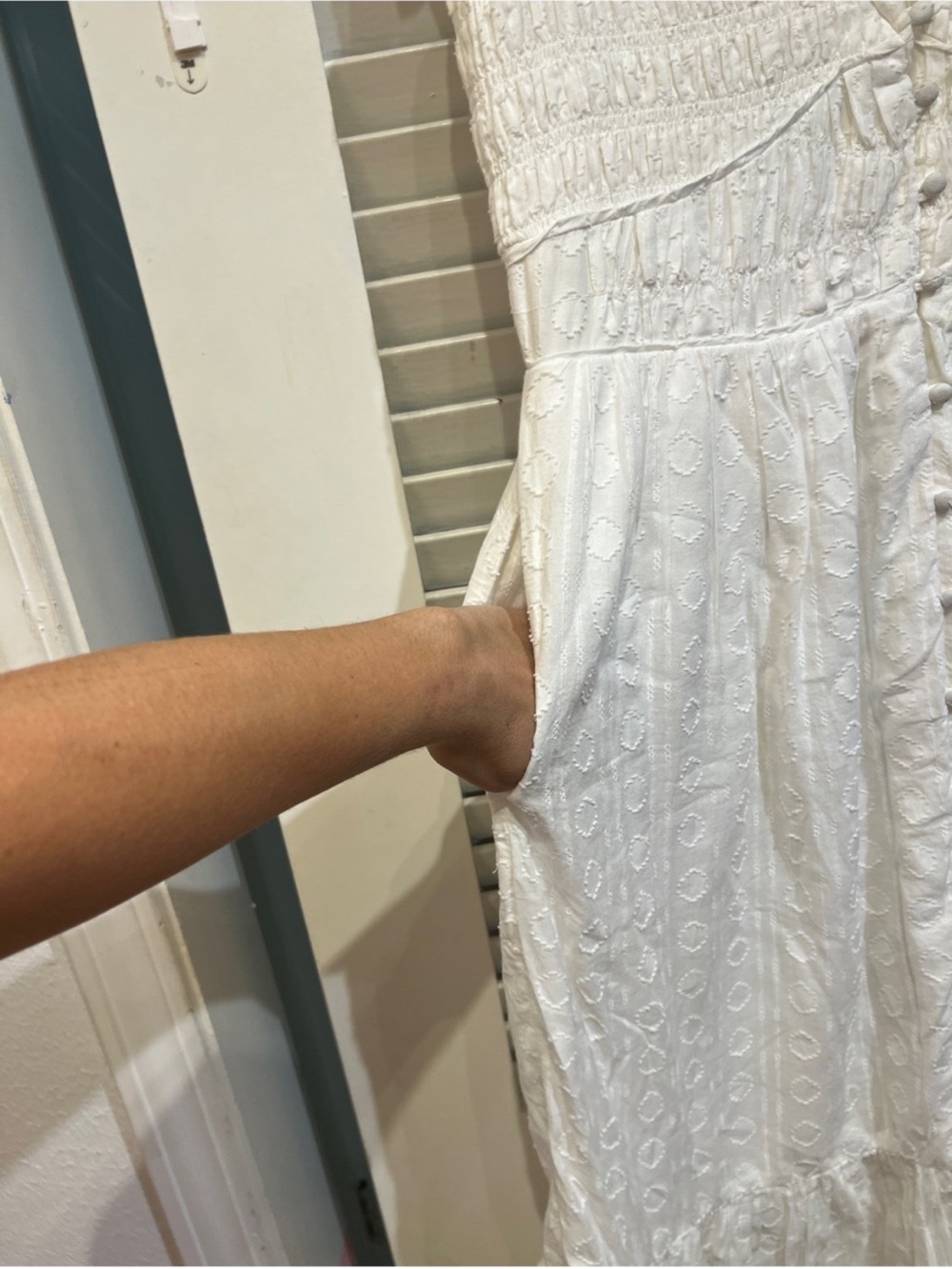 Anthropologie the peregrine dress white small excellent condition - Picture 5 of 7
